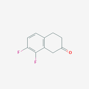 molecular formula C10H8F2O B1608798 7,8-difluoro-3,4-dihydro-1H-naphthalen-2-one CAS No. 675132-40-8