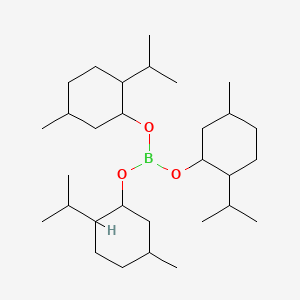 molecular formula C30H57BO3 B1608806 Menthol, triester with orthoboric acid CAS No. 62697-74-9