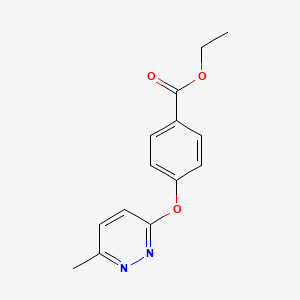 molecular formula C14H14N2O3 B1608813 Ethyl 4-[(6-methyl-3-pyridazinyl)oxy]benzoate CAS No. 423768-61-0