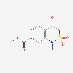 molecular formula C11H11NO5S B1608816 Methyl 1-methyl-2,2,4-trioxo-1,2,3,4-tetrahydro-2,1-benzothiazine-7-carboxylate CAS No. 175202-91-2