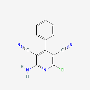 molecular formula C13H7ClN4 B1608820 2-Amino-6-chloro-4-phenylpyridine-3,5-dicarbonitrile CAS No. 96583-92-5