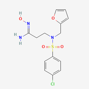 molecular formula C14H16ClN3O4S B1608823 3-[[(4-Chlorophenyl)sulfonyl](2-furylmethyl)amino]-N-hydroxypropanimidamide CAS No. 499769-99-2