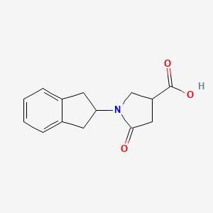 1-(2,3-dihydro-1H-inden-2-yl)-5-oxo-3-pyrrolidinecarboxylic acid