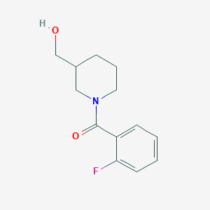 molecular formula C13H16FNO2 B1608848 (2-Fluoro-phenyl)-(3-hydroxymethyl-piperidin-1-yl)-methanone CAS No. 349128-53-6