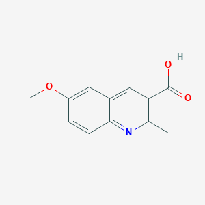 molecular formula C12H11NO3 B1608855 6-Methoxy-2-methylquinoline-3-carboxylic acid CAS No. 88752-76-5