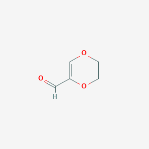 molecular formula C5H6O3 B1608856 5,6-Dihydro-1,4-dioxine-2-carbaldehyde CAS No. 59518-69-3