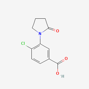molecular formula C11H10ClNO3 B1608863 4-氯-3-(2-氧代吡咯烷-1-基)苯甲酸 CAS No. 848316-25-6