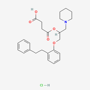 Butanedioic acid, mono(1-((2-(2-phenylethyl)phenoxy)methyl)-2-(1-piperidinyl)ethyl) ester, hydrochloride