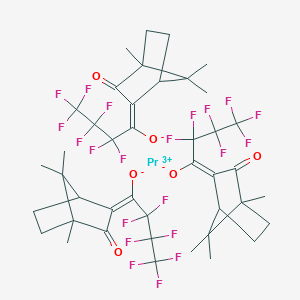 molecular formula C42H42F21O6P B1608887 镨，三(3-(2,2,3,3,4,4,4-七氟-1-(氧代-κO)丁基)-1,7,7-三甲基双环(2.2.1)庚烷-2-酮酸盐-κO)- CAS No. 38832-94-9