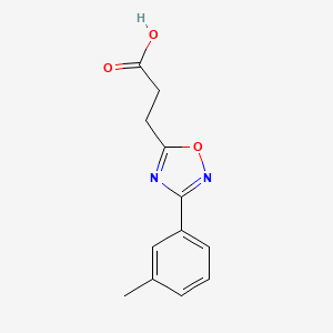 molecular formula C12H12N2O3 B1608890 3-[3-(3-Methylphenyl)-1,2,4-oxadiazol-5-yl]propanoic acid CAS No. 94192-16-2