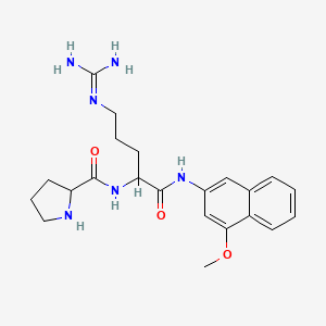 molecular formula C22H30N6O3 B1608896 Pro-arg 4-methoxy-b-naphthylamide*acetat e CAS No. 42761-75-1