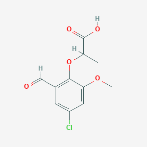 2-(4-Chloro-2-formyl-6-methoxyphenoxy)propanoic acid