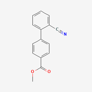 molecular formula C15H11NO2 B1608916 4-(2-氰基苯基)苯甲酸甲酯 CAS No. 89900-98-1