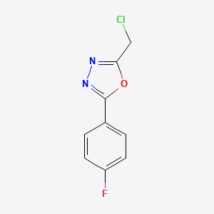 molecular formula C9H6ClFN2O B1608926 2-(Chloromethyl)-5-(4-fluorophenyl)-1,3,4-oxadiazole CAS No. 350672-14-9