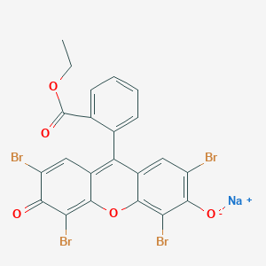 molecular formula C22H11Br4NaO5 B1608932 Benzoic acid, 2-(2,4,5,7-tetrabromo-6-hydroxy-3-oxo-3H-xanthen-9-yl)-, ethyl ester, sodium salt CAS No. 21514-87-4