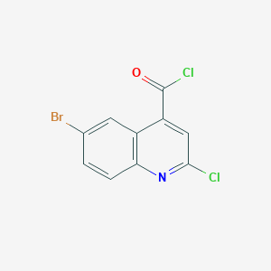 molecular formula C10H4BrCl2NO B1608938 6-溴-2-氯喹啉-4-酰氯 CAS No. 287176-63-0