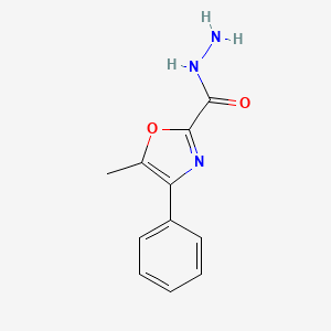 molecular formula C11H11N3O2 B1608941 5-Methyl-4-phenyl-1,3-oxazole-2-carbohydrazide CAS No. 33123-86-3