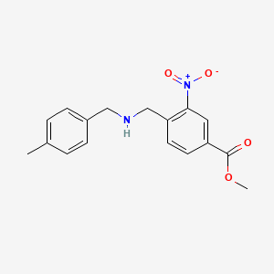 molecular formula C17H18N2O4 B1608953 4-[(4-Methyl-benzylamino)-methyl]-3-nitro-benzoic acid methyl ester CAS No. 675602-57-0