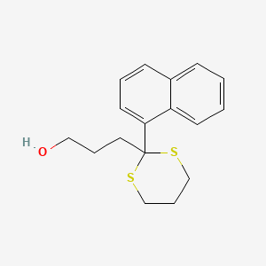 molecular formula C17H20OS2 B1608954 3-(2-Naphthalen-1-yl-[1,3]dithian-2-yl)-propan-1-ol CAS No. 675602-58-1