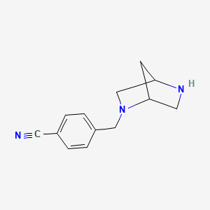 molecular formula C13H15N3 B1608957 4-(2,5-Diaza-bicyclo[2.2.1]hept-2-ylmethyl)-benzonitrile CAS No. 845866-73-1