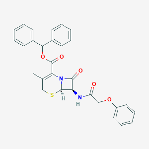 benzhydryl (6R,7R)-3-methyl-8-oxo-7-[(2-phenoxyacetyl)amino]-5-thia-1-azabicyclo[4.2.0]oct-2-ene-2-carboxylate