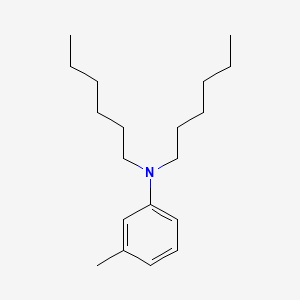 molecular formula C19H33N B1608980 N,N-Dihexyl-m-toluidine CAS No. 74228-24-3