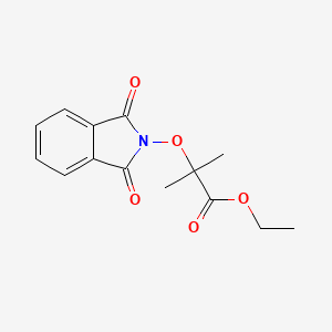 molecular formula C14H15NO5 B1608985 Ethyl 2-((1,3-dihydro-1,3-dioxo-2H-isoindol-2-yl)oxy)-2-methylpropionate CAS No. 40674-21-3