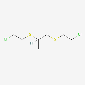 molecular formula C7H14Cl2S2 B1608990 Propane, 1,2-bis((2-chloroethyl)thio)- CAS No. 63905-09-9