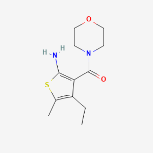 B1608999 4-Ethyl-5-methyl-3-(morpholin-4-ylcarbonyl)thien-2-ylamine CAS No. 588714-52-7
