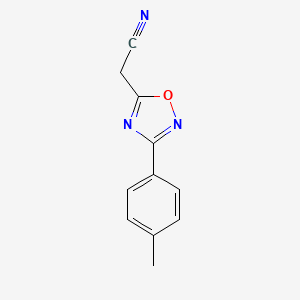 molecular formula C11H9N3O B1609016 [3-(4-Methylphenyl)-1,2,4-oxadiazol-5-yl]acetonitrile CAS No. 58599-00-1