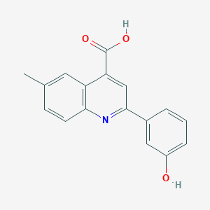 B1609018 2-(3-Hydroxyphenyl)-6-methylquinoline-4-carboxylic acid CAS No. 669740-21-0