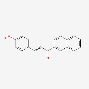 molecular formula C19H14O2 B1609019 3-(4-Hydroxyphenyl)-1-(naphthalen-2-yl)prop-2-en-1-one CAS No. 57221-63-3