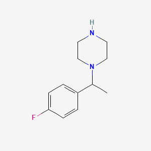 molecular formula C12H17FN2 B1609023 1-[1-(4-Fluoro-phenyl)-ethyl]-piperazine CAS No. 516447-52-2