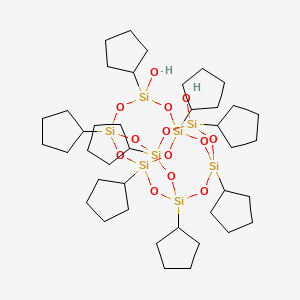 molecular formula C40H74O13Si8 B1609024 1,3,5,7,9,11-Octacyclopentyltetracyclo[7.3.3.15,11]octasiloxane-endo-3,7-diol CAS No. 352538-83-1