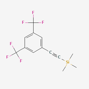 molecular formula C13H12F6Si B1609038 (3,5-Bis(trifluoromethyl)phenylethynyl)trimethylsilane CAS No. 618092-28-7