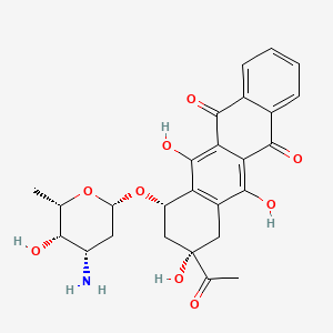 (7S,9S)-9-acetyl-7-[(2S,4S,5S,6S)-4-amino-5-hydroxy-6-methyloxan-2-yl]oxy-6,9,11-trihydroxy-8,10-dihydro-7H-tetracene-5,12-dione