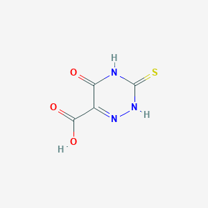 3-Mercapto-5-oxo-4,5-dihydro-1,2,4-triazine-6-carboxylic acid