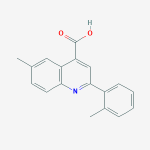 6-Methyl-2-(2-methylphenyl)quinoline-4-carboxylic acid