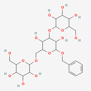 2-[[3,5-Dihydroxy-6-phenylmethoxy-4-[3,4,5-trihydroxy-6-(hydroxymethyl)oxan-2-yl]oxyoxan-2-yl]methoxy]-6-(hydroxymethyl)oxane-3,4,5-triol
