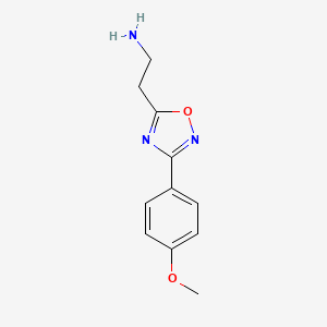 molecular formula C11H13N3O2 B1609123 2-[3-(4-Methoxyphenyl)-1,2,4-oxadiazol-5-yl]ethanamine CAS No. 885953-52-6