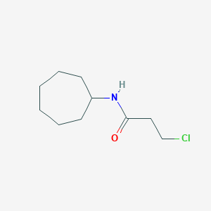 molecular formula C10H18ClNO B1609128 3-chloro-N-cycloheptylpropanamide CAS No. 349098-09-5
