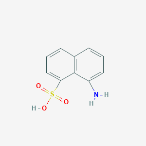molecular formula C10H9NO3S B160913 8-Amino-1-naphthalenesulfonic acid CAS No. 82-75-7