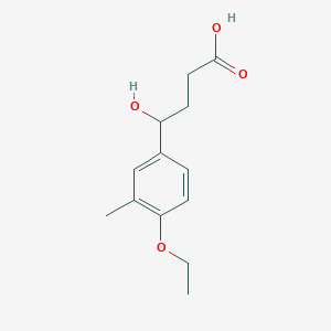 molecular formula C13H18O4 B1609156 4-(4-Ethoxy-3-methylphenyl)-4-hydroxybutanoic acid CAS No. 879053-56-2