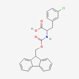 molecular formula C24H20ClNO4 B1609159 3-(3-chlorophenyl)-2-(9H-fluoren-9-ylmethoxycarbonylamino)propanoic Acid CAS No. 678991-65-6