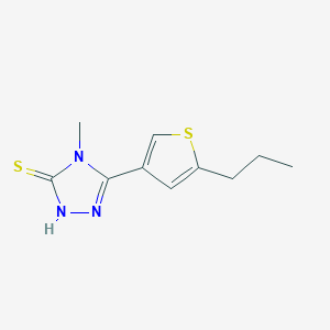 molecular formula C10H13N3S2 B1609163 4-甲基-5-(5-丙硫吩-3-基)-4H-1,2,4-三唑-3-硫醇 CAS No. 588687-53-0