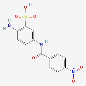 2-Amino-5-(p-nitrobenzamido)benzenesulphonic acid