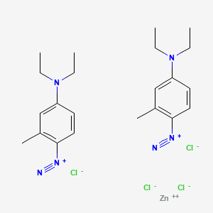 molecular formula C22H32Cl4N6Zn B1609201 zinc;4-(diethylamino)-2-methylbenzenediazonium;tetrachloride CAS No. 60869-69-4