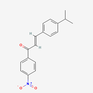 molecular formula C18H17NO3 B1609223 3-(4-Isopropylphenyl)-1-(4-nitrophenyl)prop-2-en-1-one CAS No. 89807-54-5