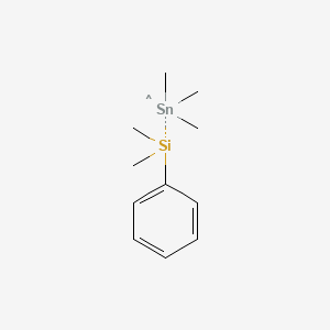 molecular formula C11H20SiSn B1609226 Silane, dimethyl-phenyl-(trimethylstannyl)- CAS No. 94397-44-1
