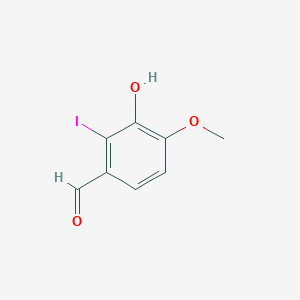 molecular formula C8H7IO3 B160923 3-Hydroxy-2-iodo-4-methoxybenzaldehyde CAS No. 138490-94-5